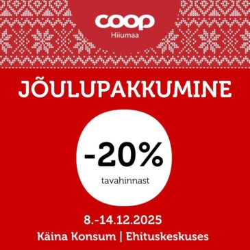 Käina Coopis tööstus- ja ehituskaup -20%!