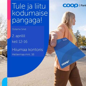 Coop pangakontor avatud 2. aprillil